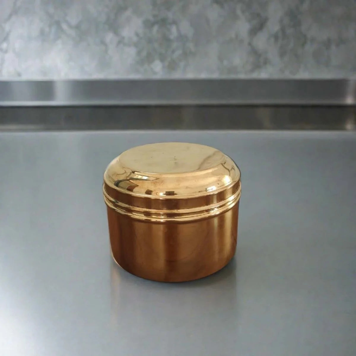 Brass Storage Tiffin Box Containers with tin Coating-Zishta Traditional Food Containers 