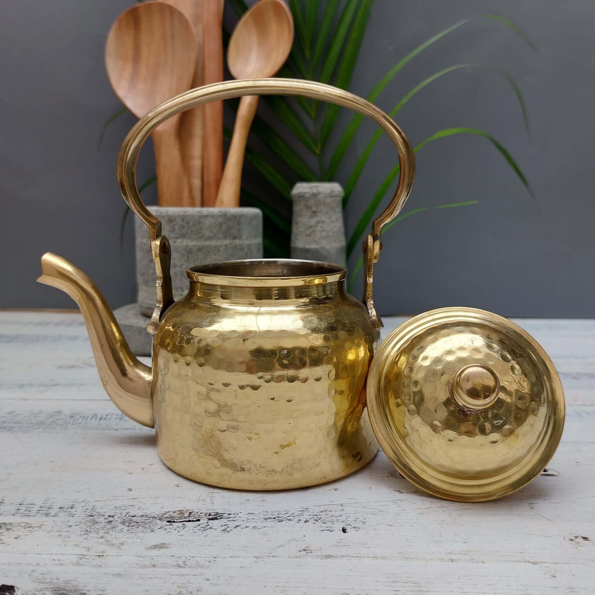 Brass Tea Making Kettle-Tea Pot-Zishta Brass Cookware