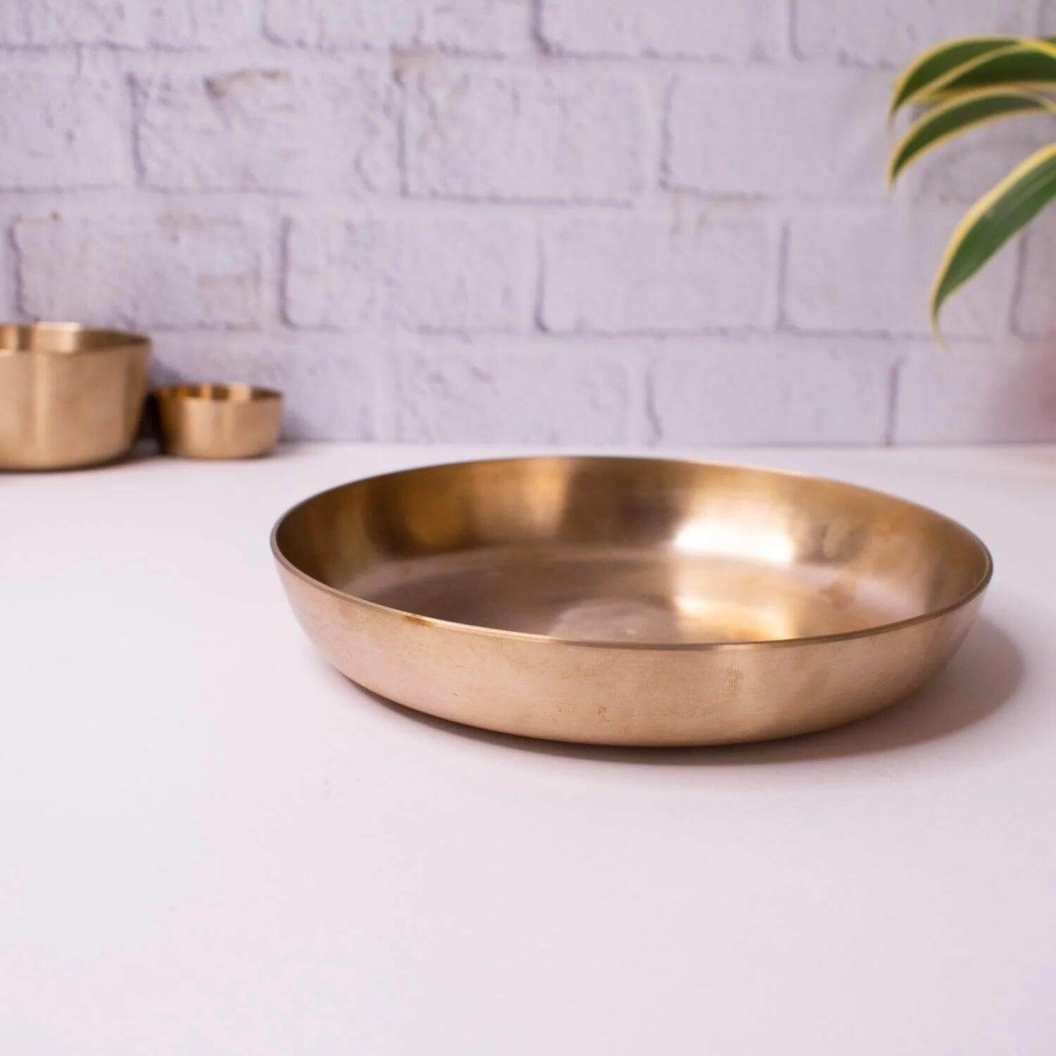 Bronze-Kansa Snack Plate-Zishta Kansa Serveware