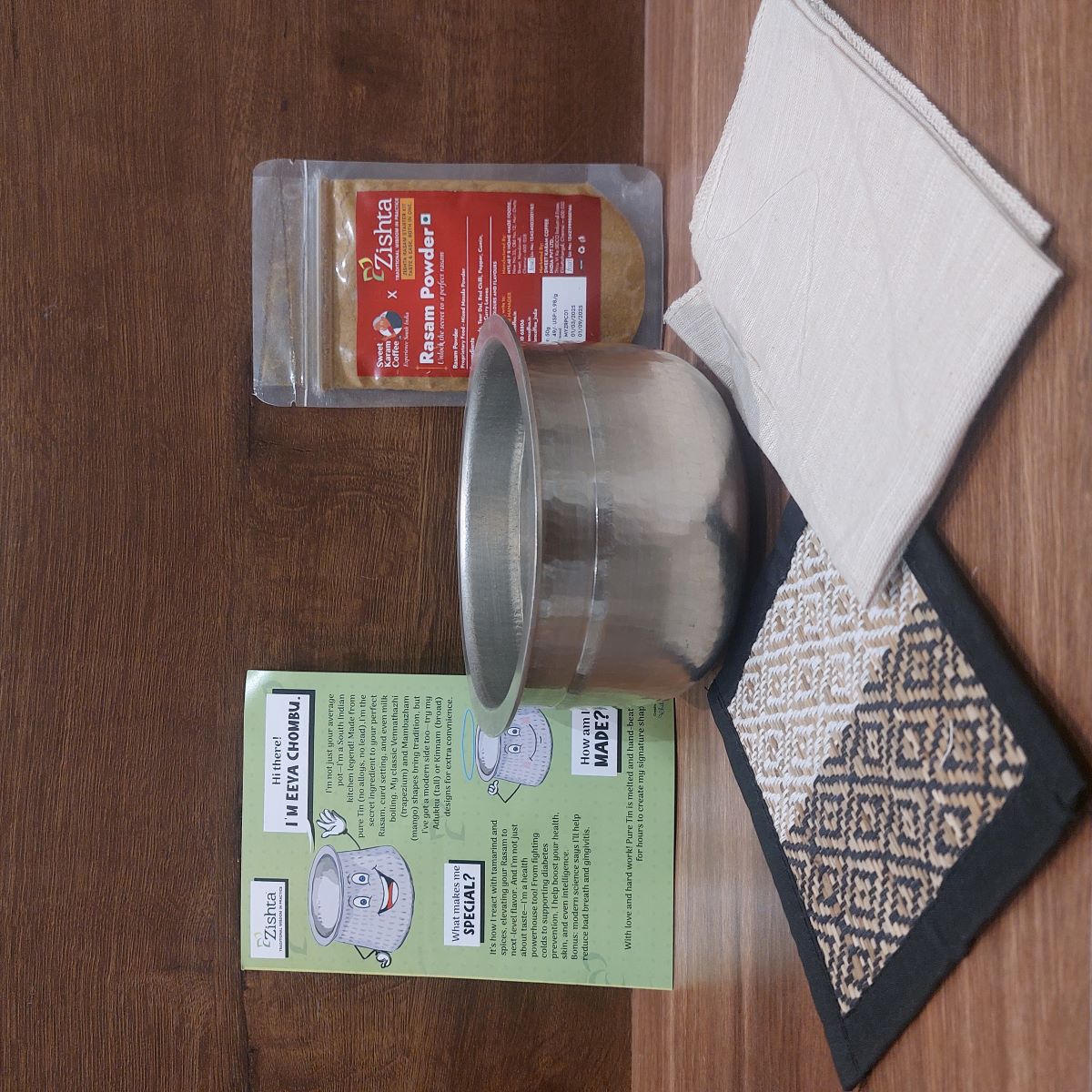 Eeya Chombu Kinnam Shape Starter Kit-Zishta Traditional Cookware