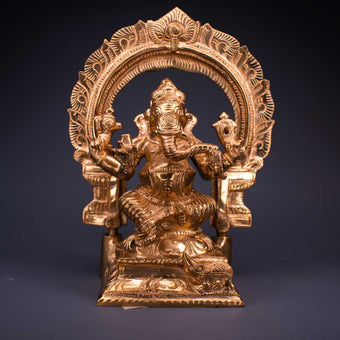 Ganesha with Arch Panchaloha Idol-6 inches