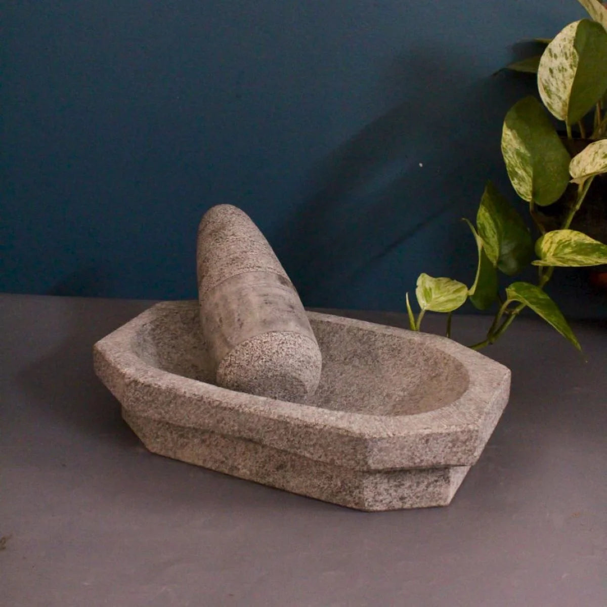 Granite Mortar and Pestle-Zishta Traditional Kitchen Accessories
