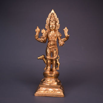 Kala Bhairava Panchaloha Idol-6 inches
