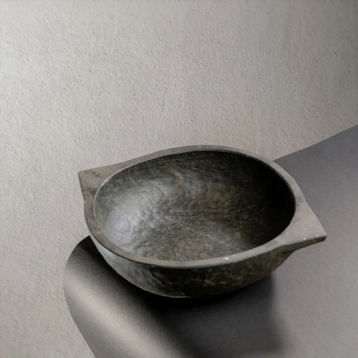 Seasoned  Kalchatti Kadai Top View-Zishta Traditional Soapstone Cookware