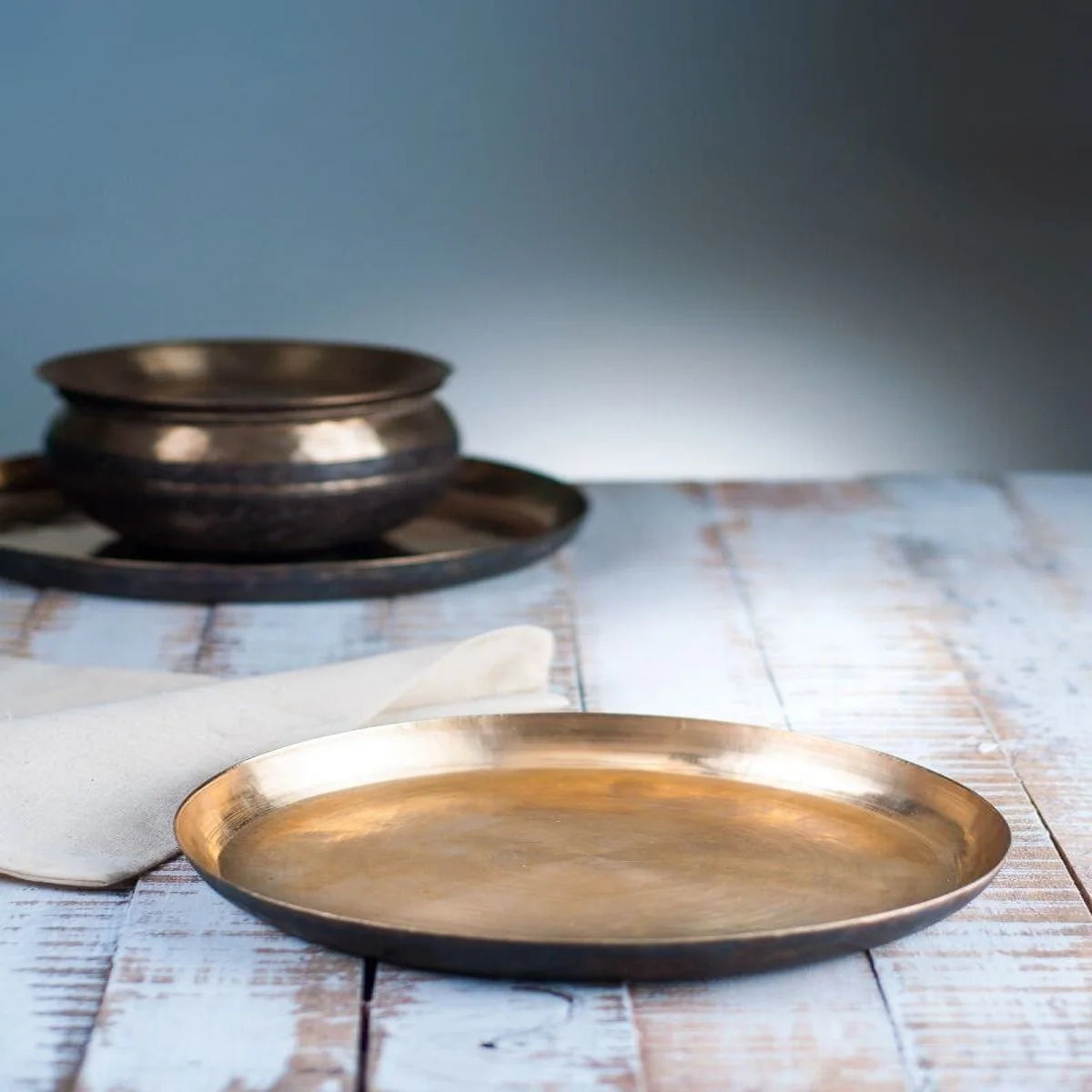 Kansa Bronze Dinner Plates-Zishta Dinnerware