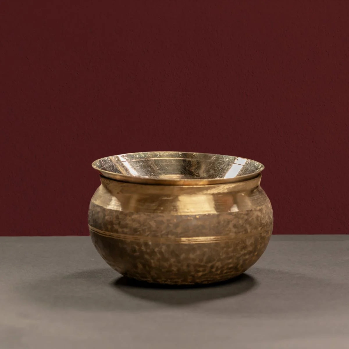 Kansa Serving Bowl with Lid-Zishta Traditiona Bronze Serveware
