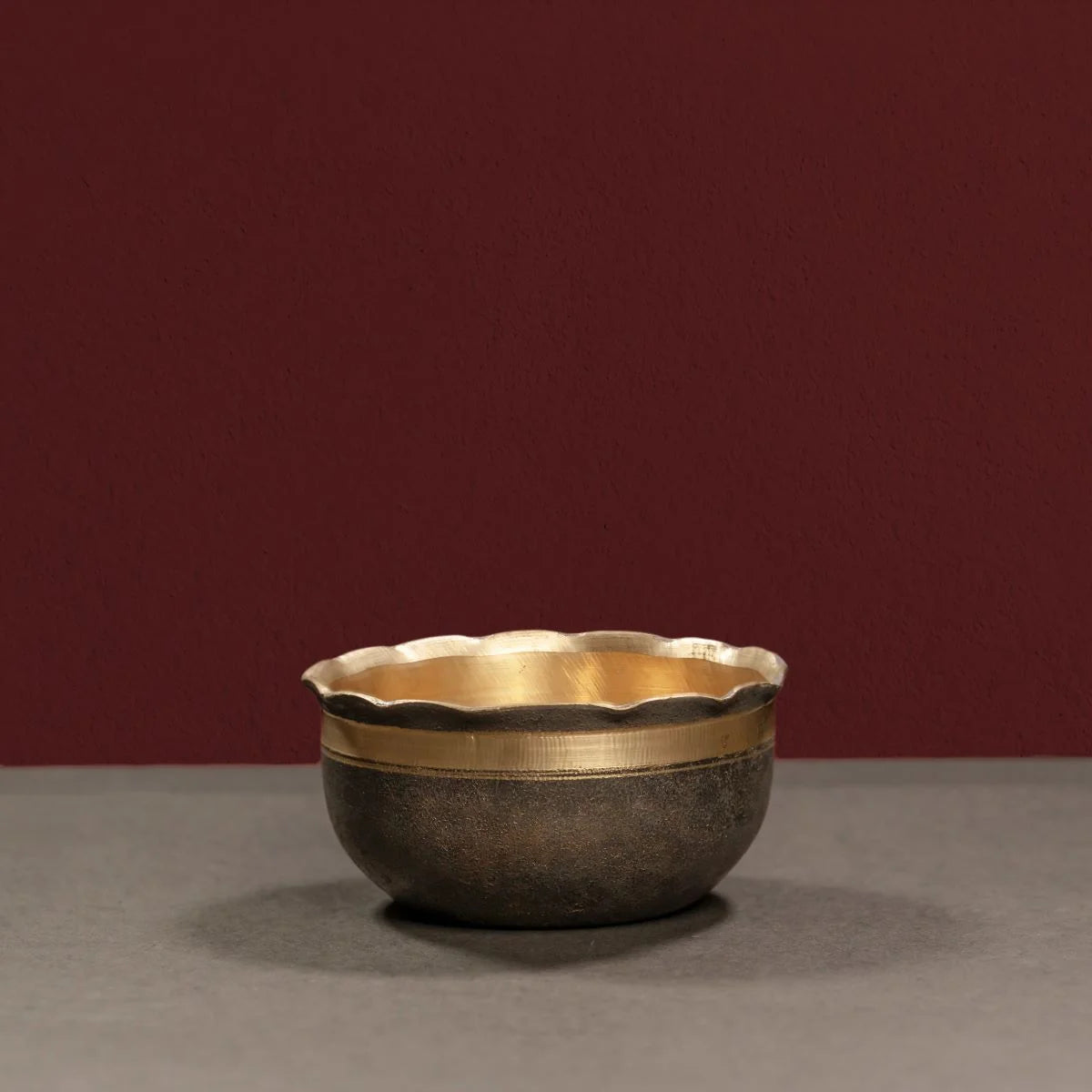 Kansa Petal Shaped Serving Bowl-Zishta Traditional Bronze Serveware