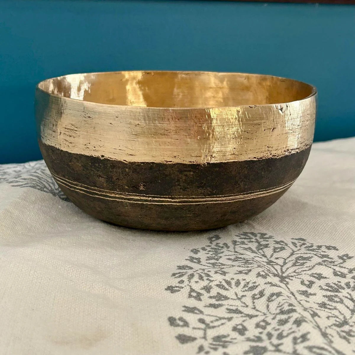 Kansa Regular Shaped Serving Bowl Closer View-Zishta Traditional Bronze Serveware