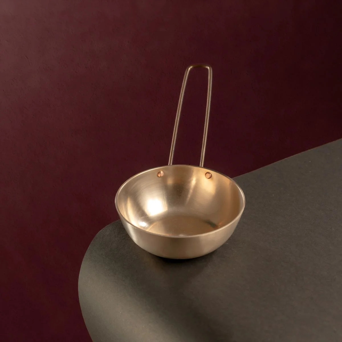 Kansa Tadka Pan Top View-Zishta Traditional Bronze Cookware