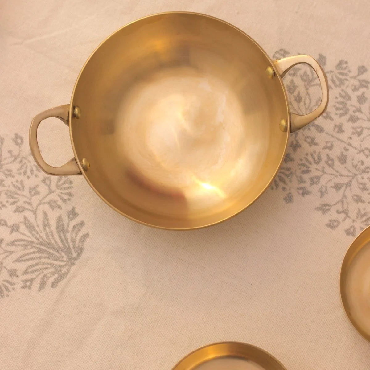 Kansa Tulsi Serveware Kadai-2-Zishta Traditional Serveware