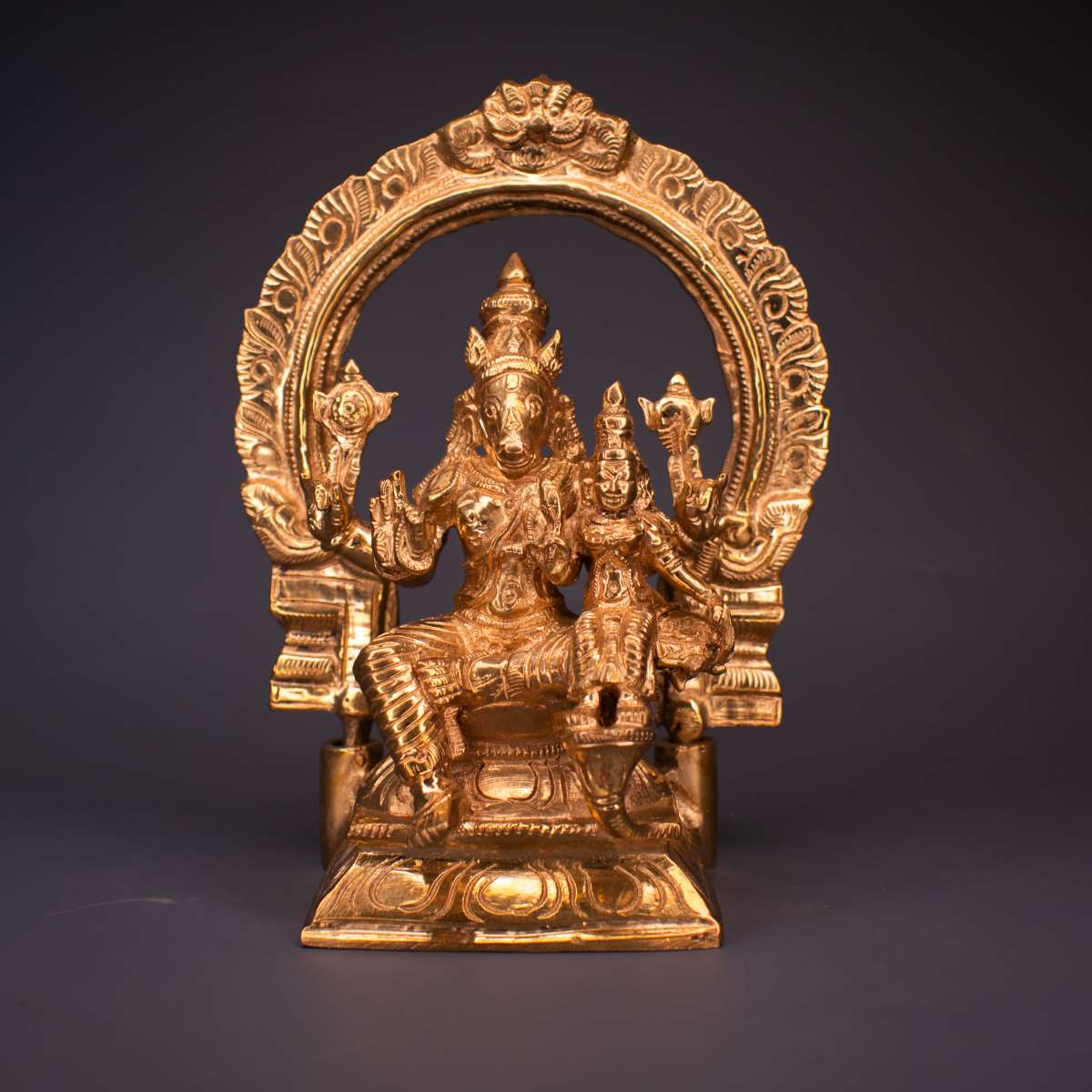 Lakshmi Hayagrivar with Arch Panchaloha Idol-6 inches