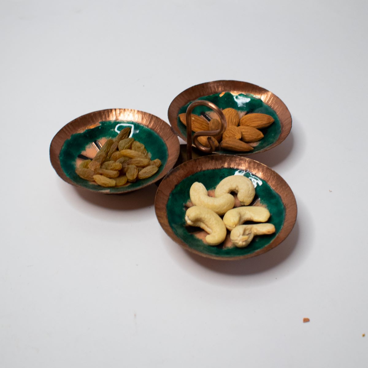Meenakari Copper Enamel Dry Fruit Snack Bowl-1-Zishta Home Decor