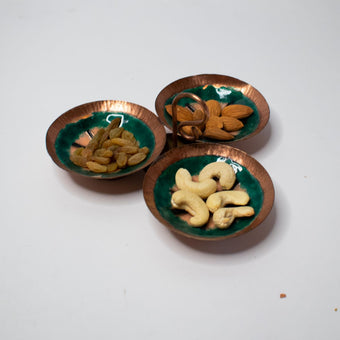 Meenakari dry fruit - snack bowl (Copper Enamel)
