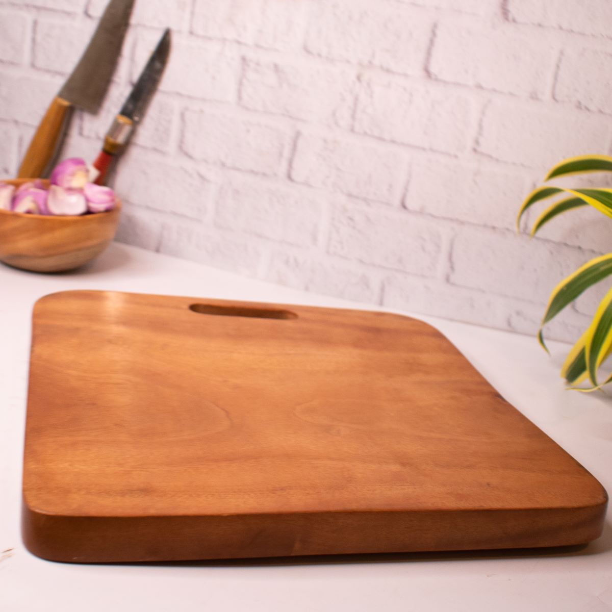 Neem Wood Chopping Board Sqaure-1-Zishta Kitchen Accessories
