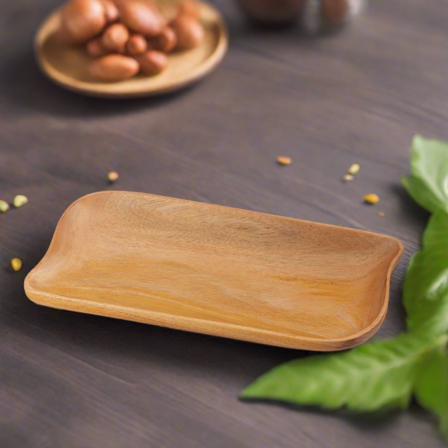 Neem Wood Rectangle Platter-2-Zishta Traditional Serveware