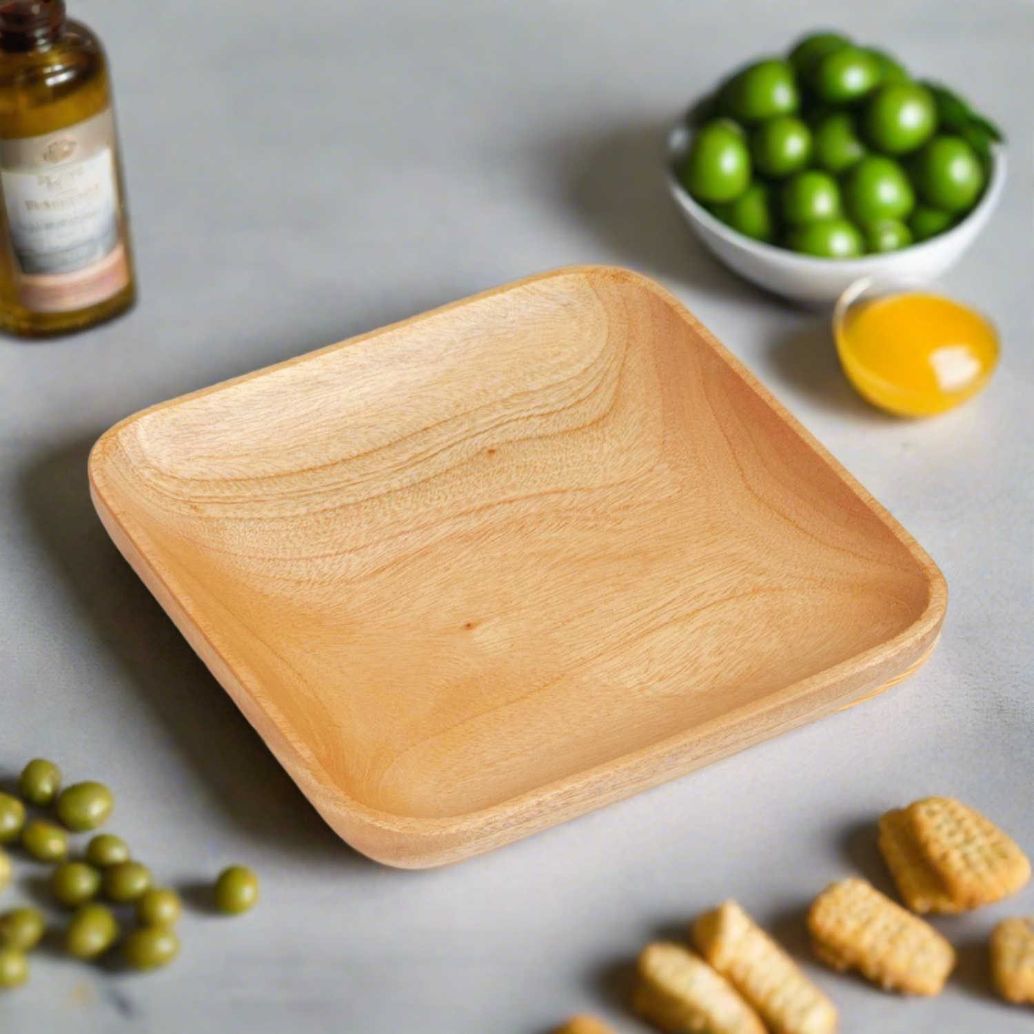 Neem Wood Snack Serving tray-4-Zishta Traditional Serveware