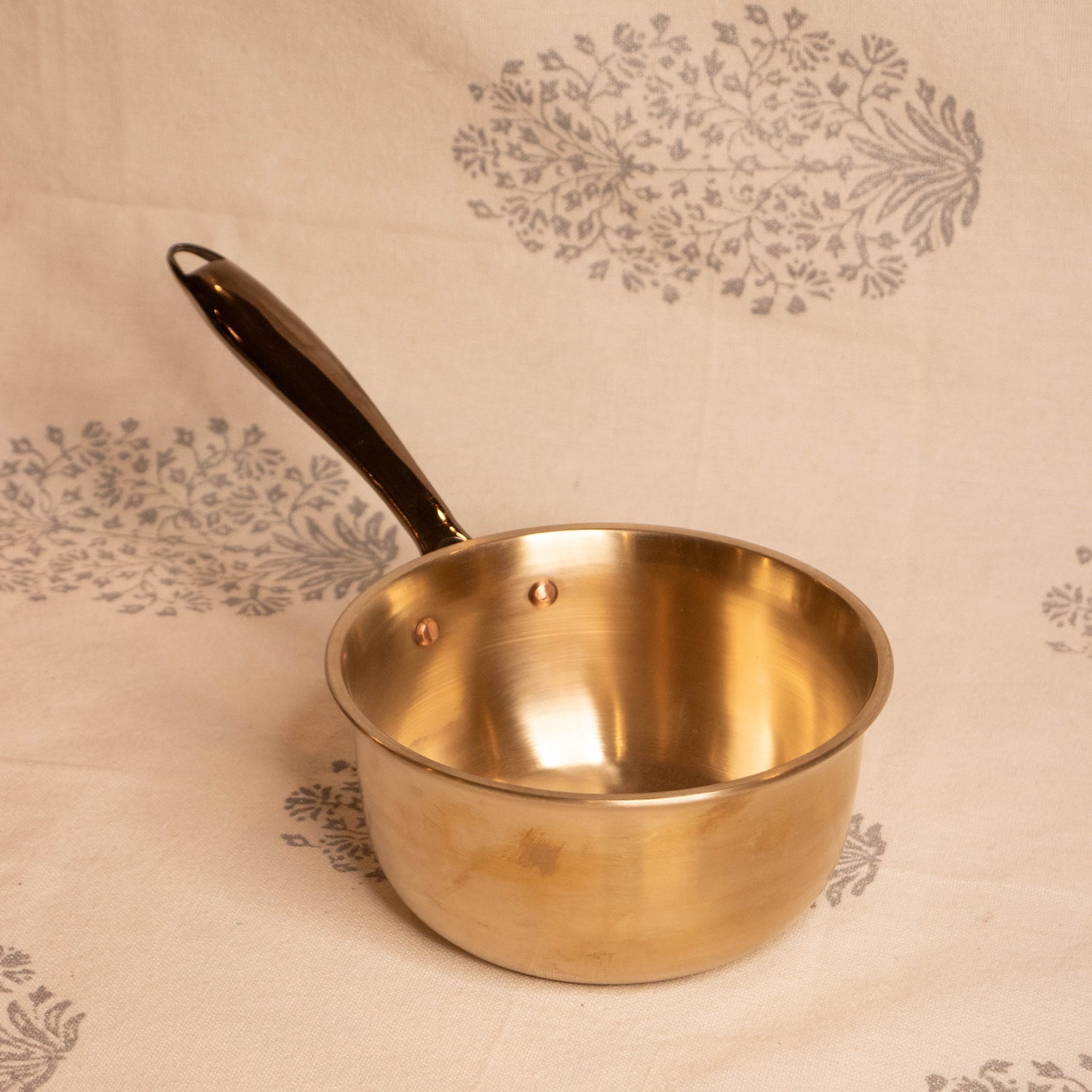 Pure Kansa Tulsi Saucepan-1-Zishta Traditional Bronze Kansa Cookware