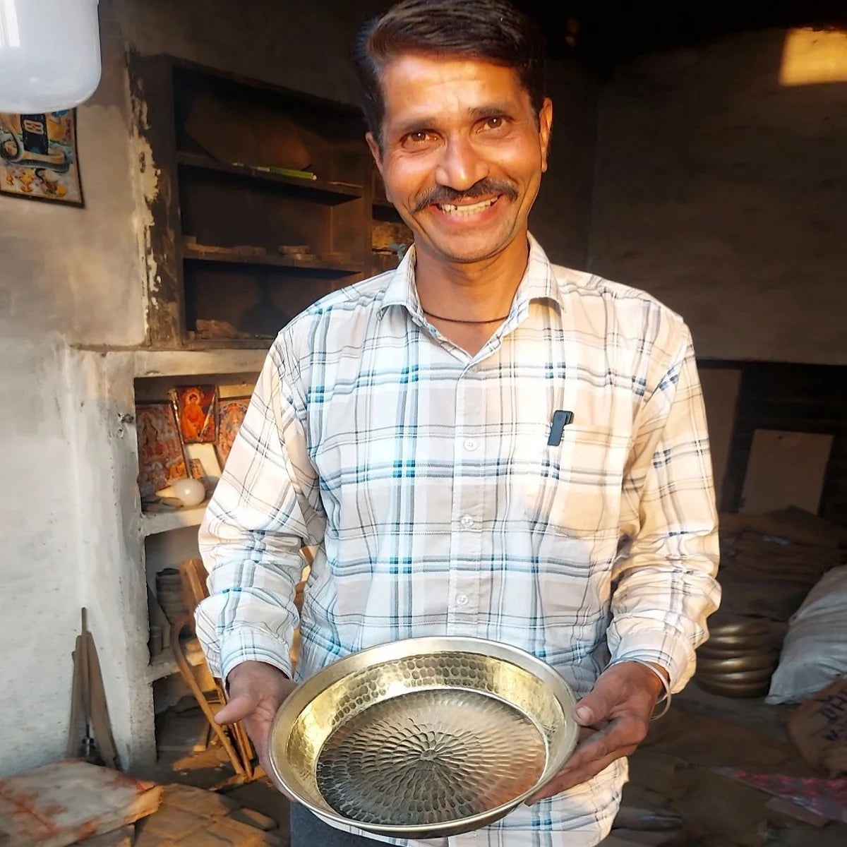 Rakesh Ji Ka Brass Paraat - Medium 10" (Without Tin Coating)