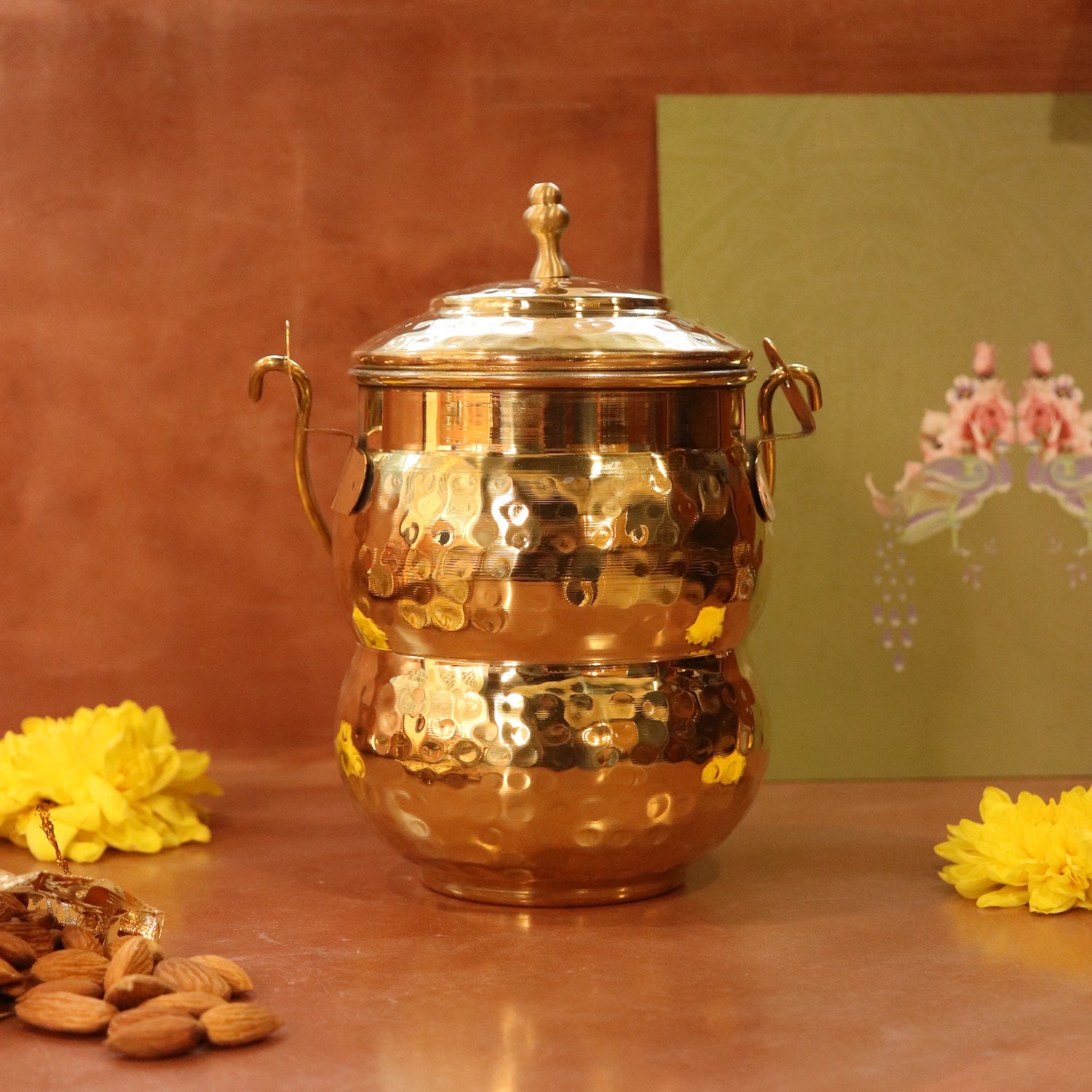 Brass Pot Shaped Storage Ghee Thooku