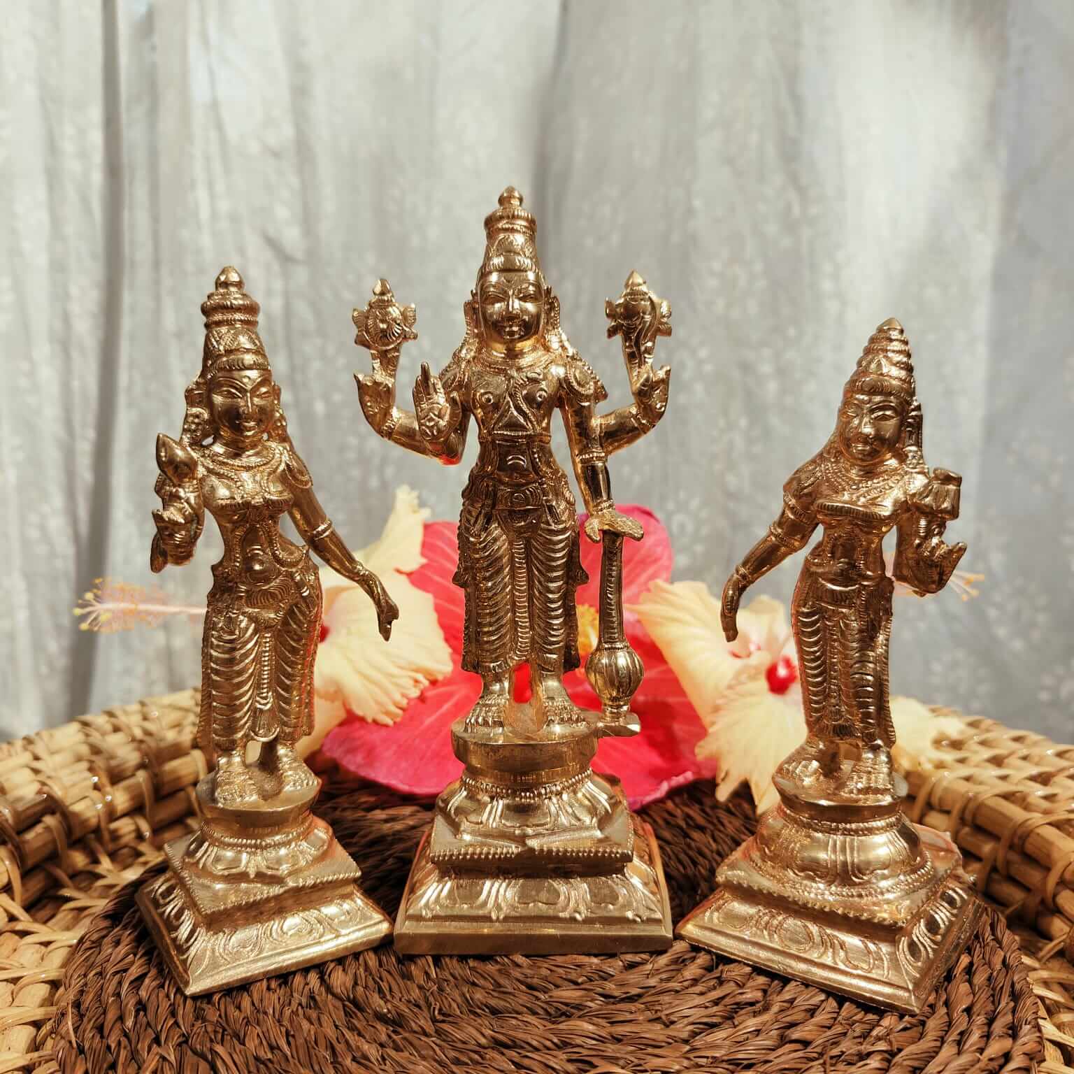 Varadaraja Perumal Set Idol 6 inches-Zishta Traditional  Home Decor