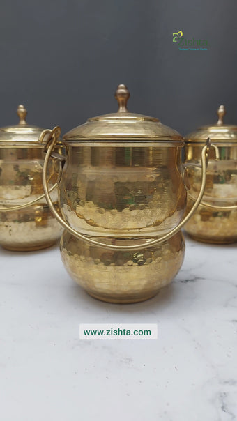 Brass Pot Shaped Storage Ghee Thooku
