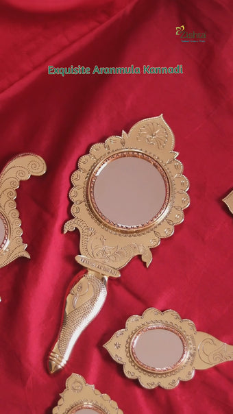 Aranmula Peacock Mirror (Kannadi) with Stand
