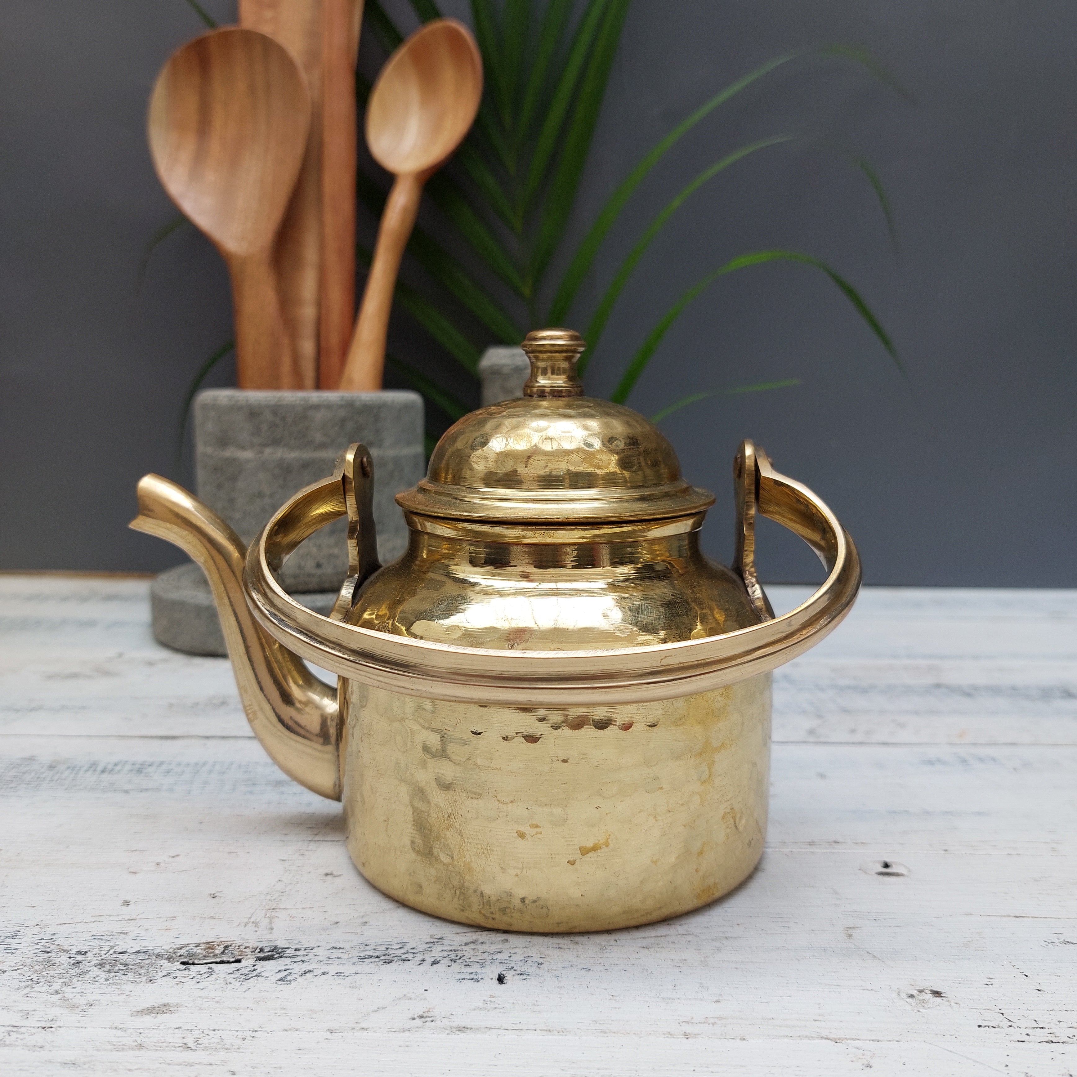 Brass Kettle-Tea Pot-2-Zishta Table And Dining