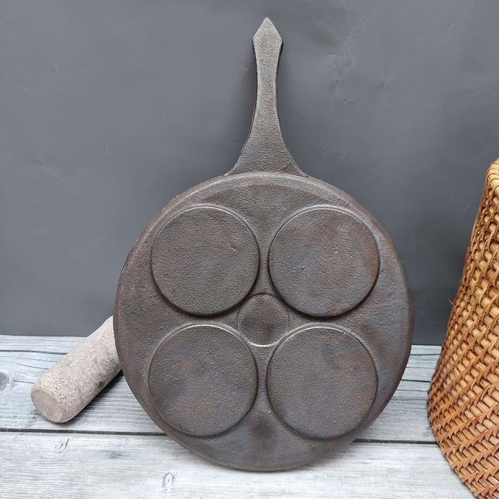 Cast Iron Mini Uthappam Pan 4 Cavities — Zishta