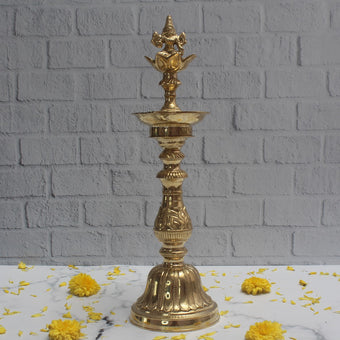 Traditional Brass Kuthu Vilakku (lamp): Ega Vilakku