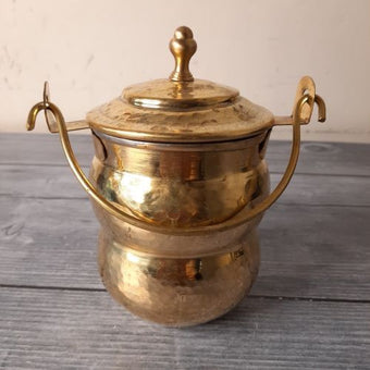 Brass Pot Shaped Storage Ghee Thooku