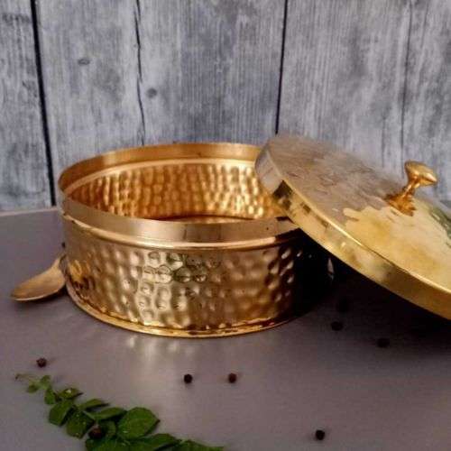 Brass Paraat Roti Box Combo 1-Zishta Traditional Cookware