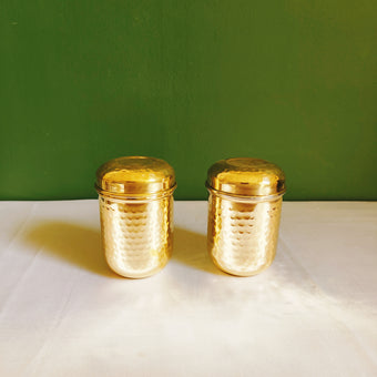 Brass Storage Canister Hammered - Extra Small