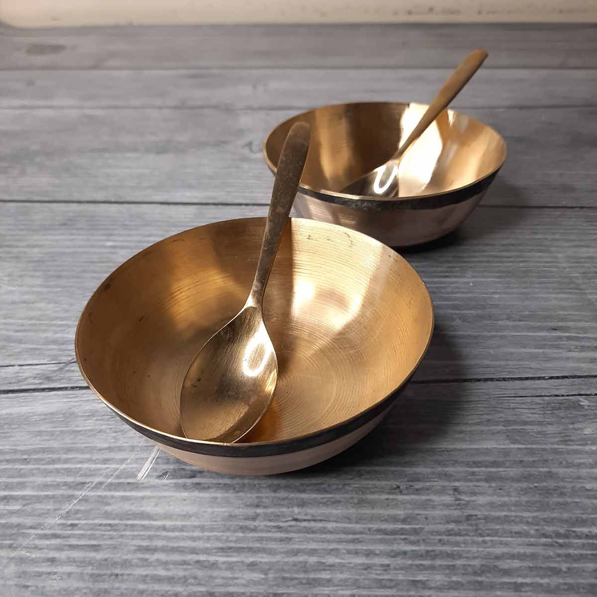 Bronze Kansa Dessert Bowls 1-Zishta Traditional Cookware