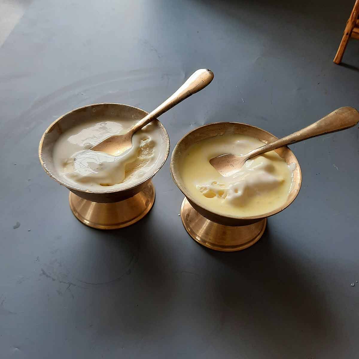 Bronze Kansa Ice Cream Bowls Setof2-Zishta Traditional Cookware