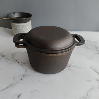 Cast Iron Dutch Oven Medium (3 ltrs Capacity) with lid Skillet