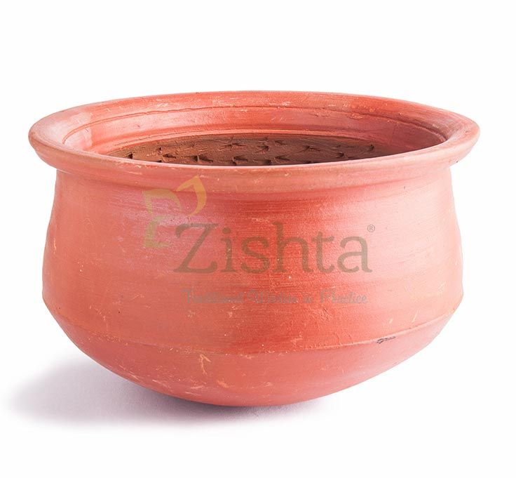 Clay Cooking Spinach Pot 1-Zishta Traditional Cookware