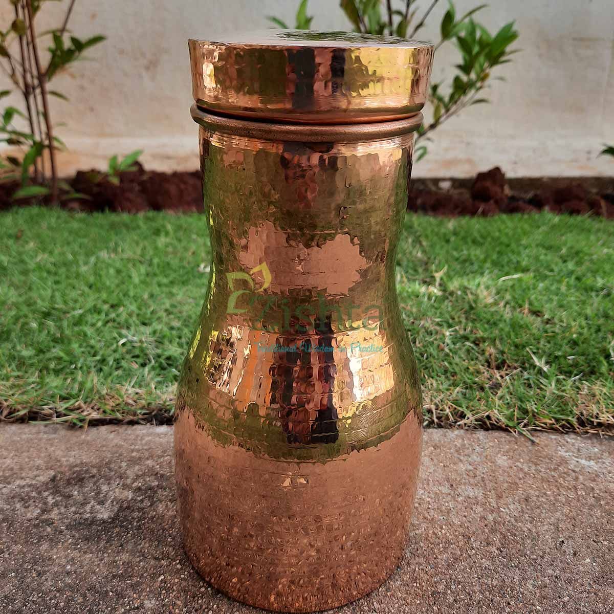 Copper Water Carafe 1-Zishta Traditional Cookware