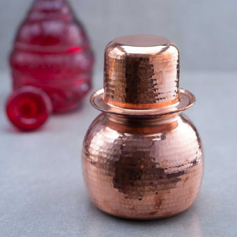 Copper Water Pot With Cup (Sombu - Lota)