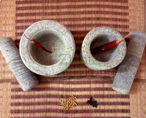 Granite Mortar & Pestle 4-Zishta Traditional Cookware