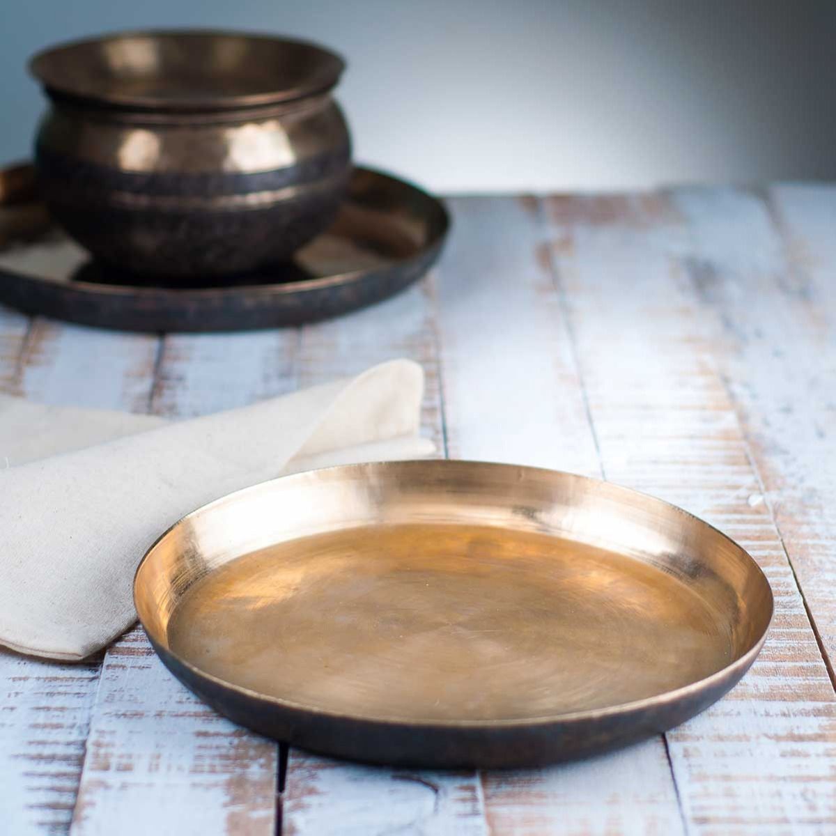 Kansa Bronze Dinner Plates-Zishta Traditional Cookware