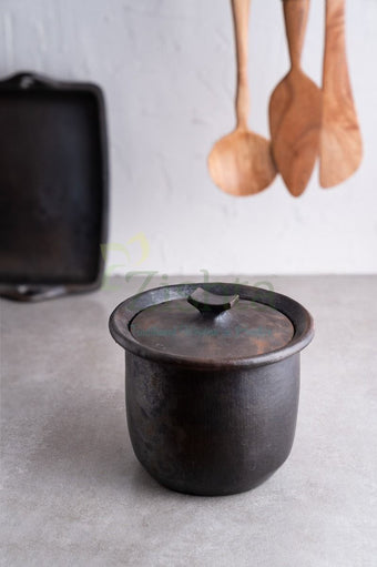 Tall Pot: Manipur Black Pottery Gravy Pot