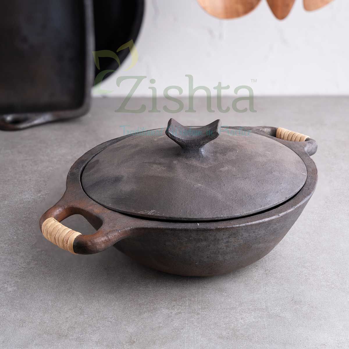 Manipur Black Pottery Kadai-Zishta Traditional Cookware