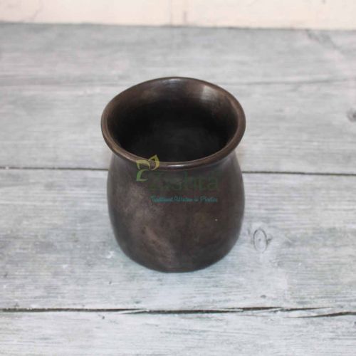Manipur Black Pottery Serving Plate & Mug Set 3-Zishta Taditional Cookware