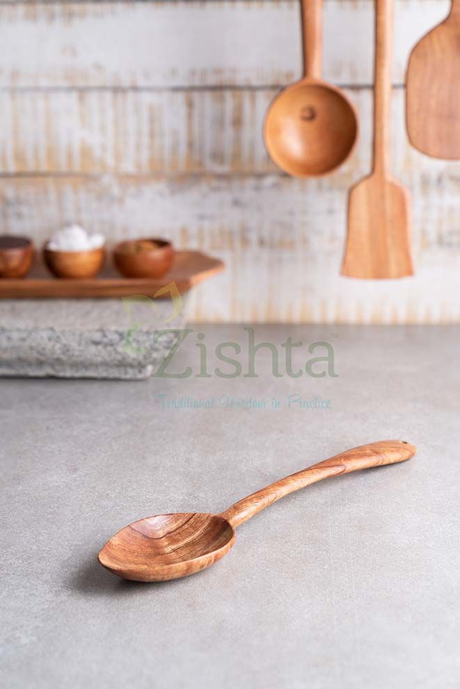 Neem Wood Dal Ladle 1-Zishta Traditional Cookware