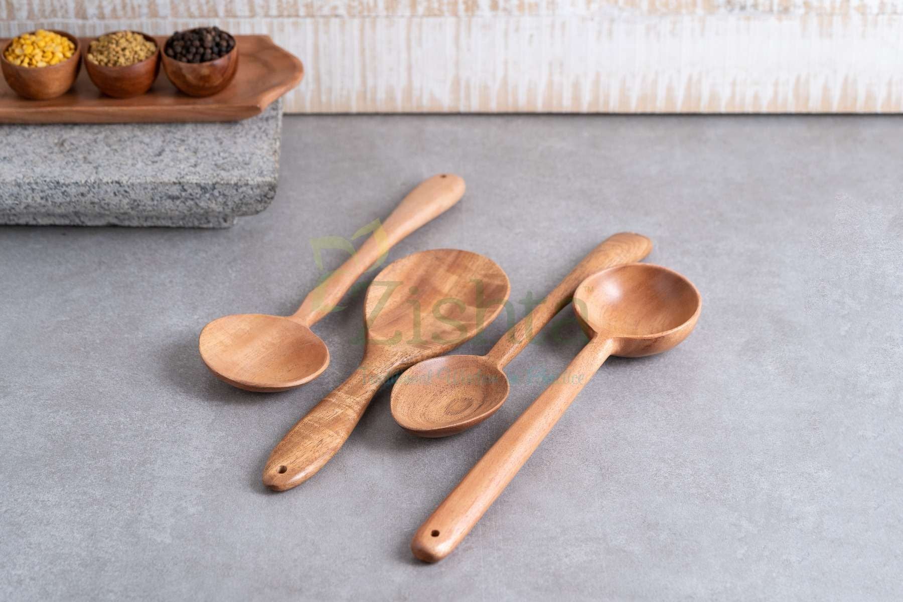 Neem Wood Spoons-Zishta Traditional Cookware