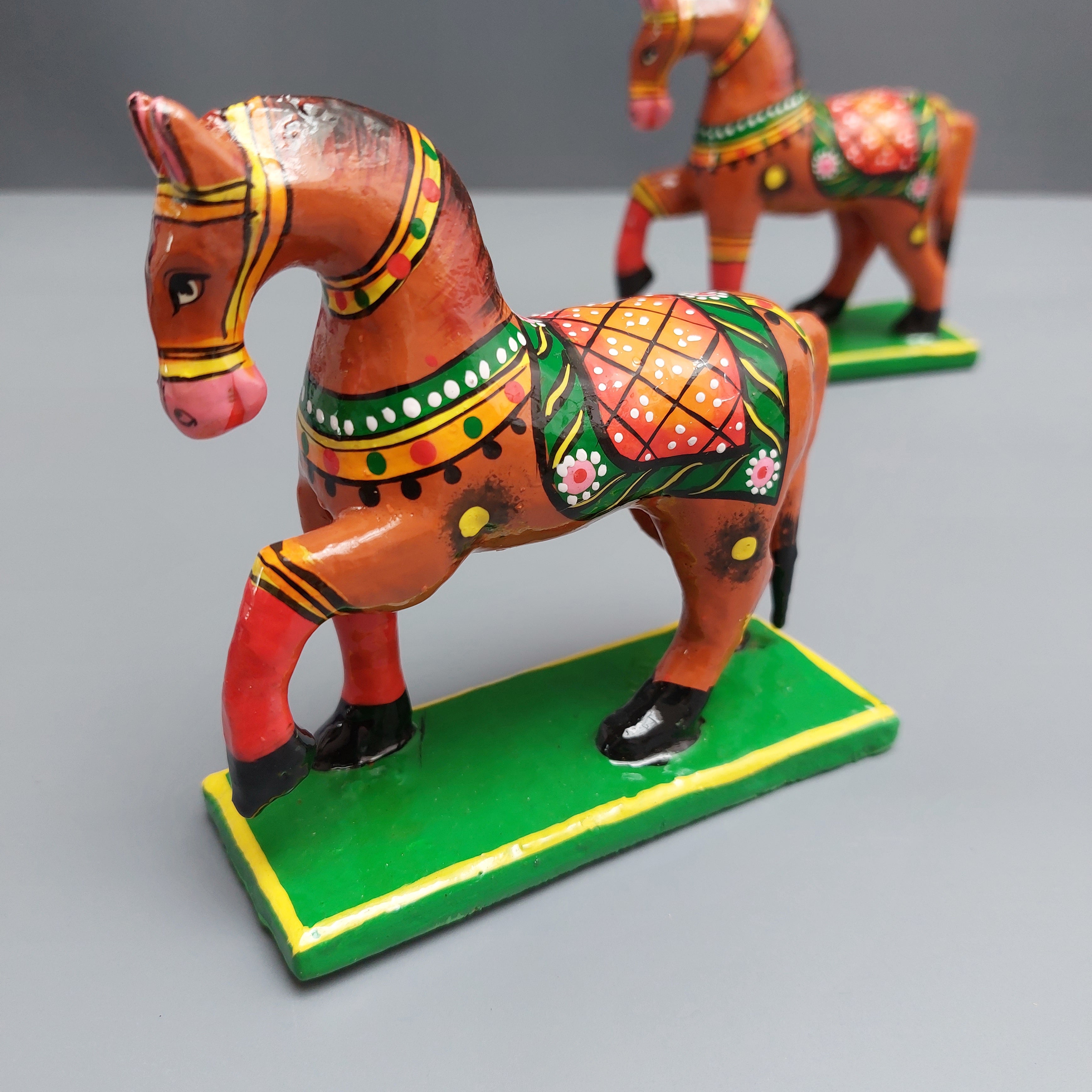 Varanasi Horse Brown 2-Zishta Traditional Home Décor Toys