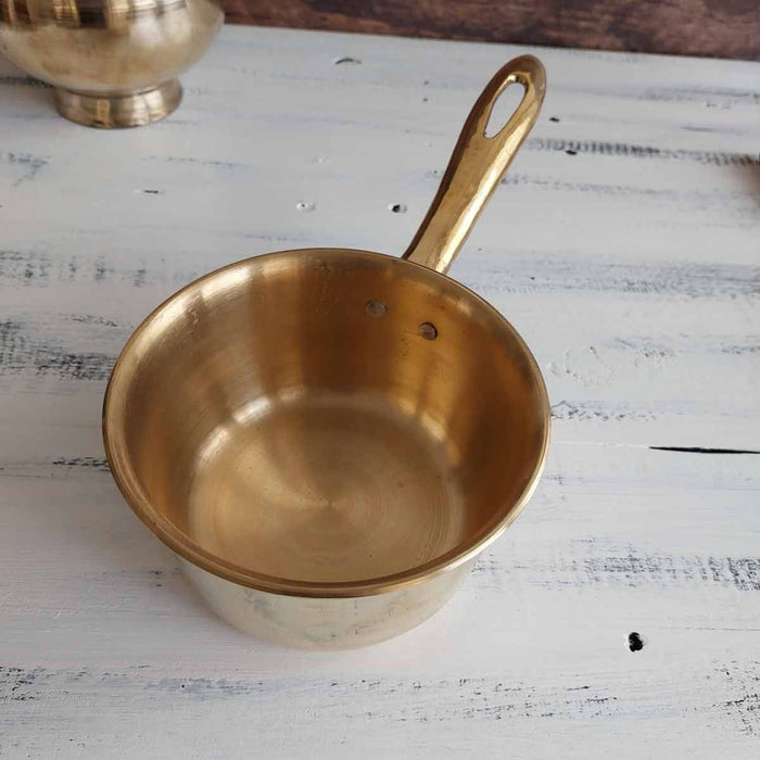 Bronze /Kansa Milk, Sauce Pan - Medium - Zishta- Traditional Cookware